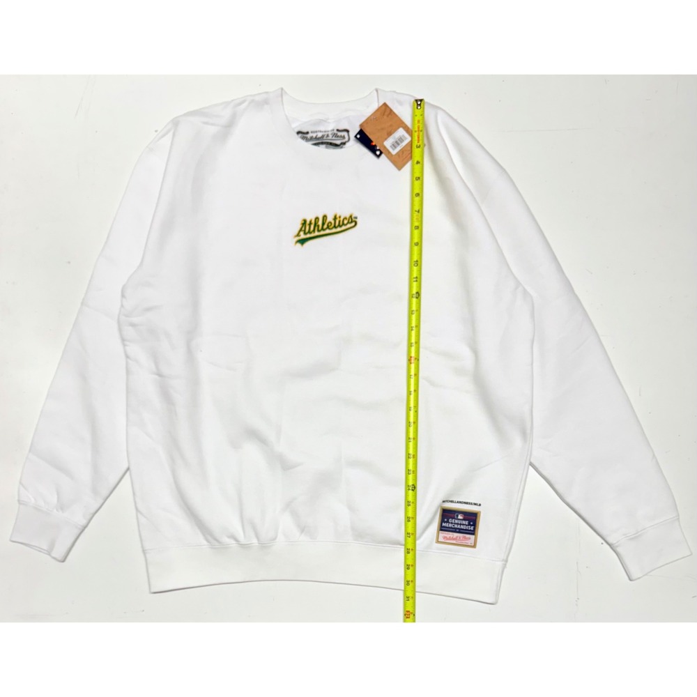 Mitchell Ness Athletics‎ Crewneck Sweatshirt White XXL Men New W Tags